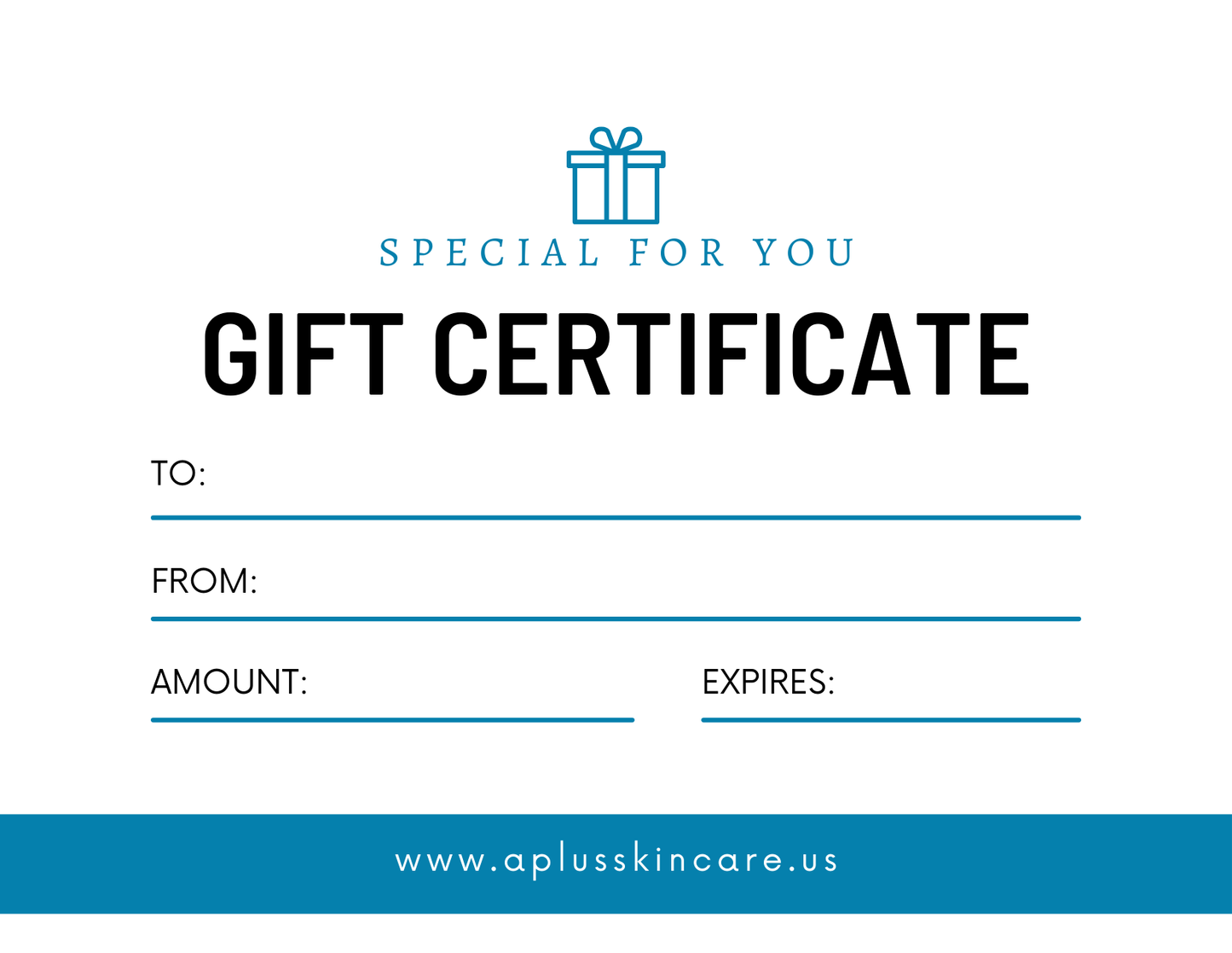 A+ Skincare Holiday Gift Card